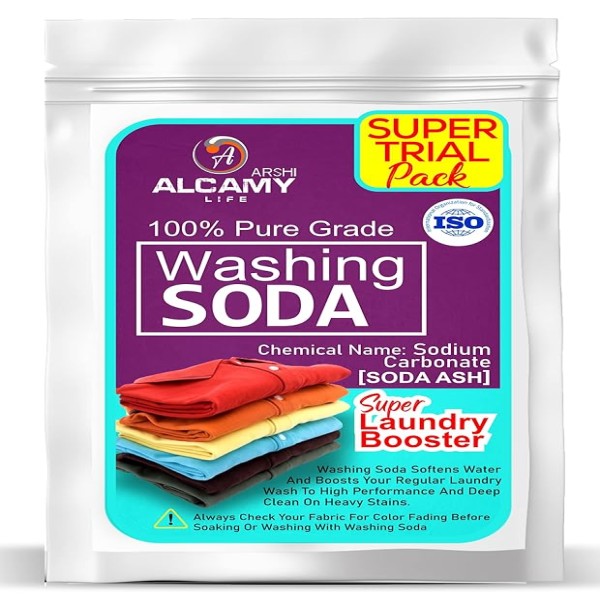 ARSHI A ALCAMY LIFE Washing Soda Powder 450GM (SUPER TRIAL PACK) 100% Pure Laundry Booster (Sodium Carbonate)