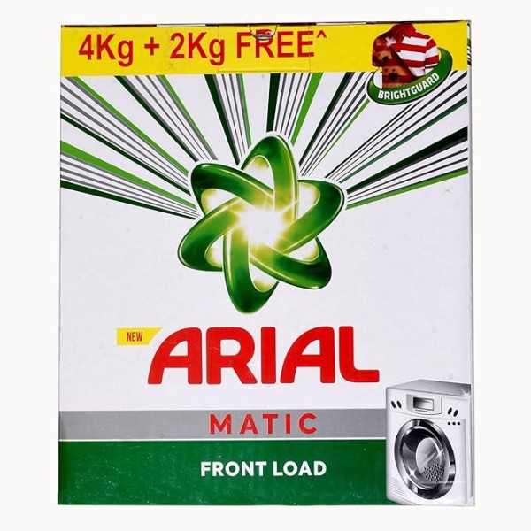 arial FRONTLOAD DETERGENT POWDER 4 +2 KG FREE