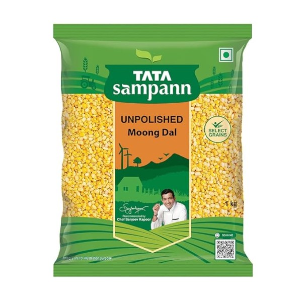 Tata Sampann Unpolished Moong Dal (Split), 1kg