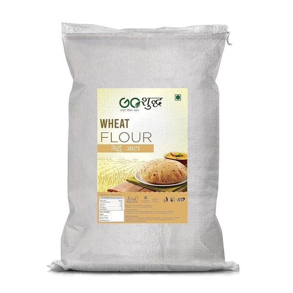 Goshudh Whole Wheat Flour (Chakki Atta)- 20Kg Pack Rich in magnesium, Manage diabetes, Rich in vitamin, Rich in Clacium