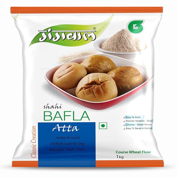 Gangwal Bafla Aata 1kg Bati Atta | Thick Wheat Flour