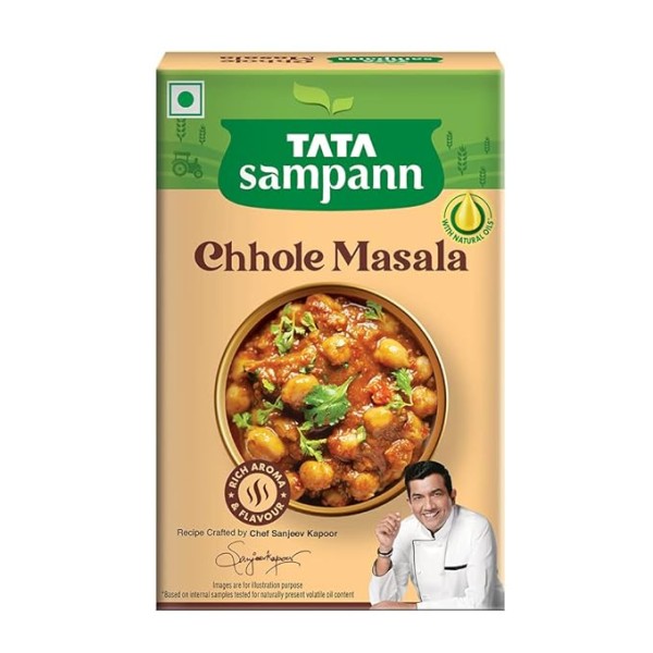 Tata Sampann Chhole Masala with Natural Oils, Crafted by Chef Sanjeev Kapoor, 100g
