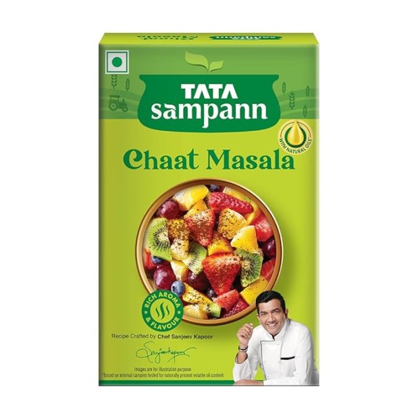 ata Sampann Chaat Masala with Natural Oils, Crafted by Chef Sanjeev Kapoor, 100g