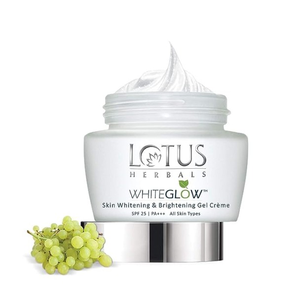 Lotus Herbals WhiteGlow Skin Whitening And Brightening Gel, Face Cream with SPF-25, for all skin types, 40g