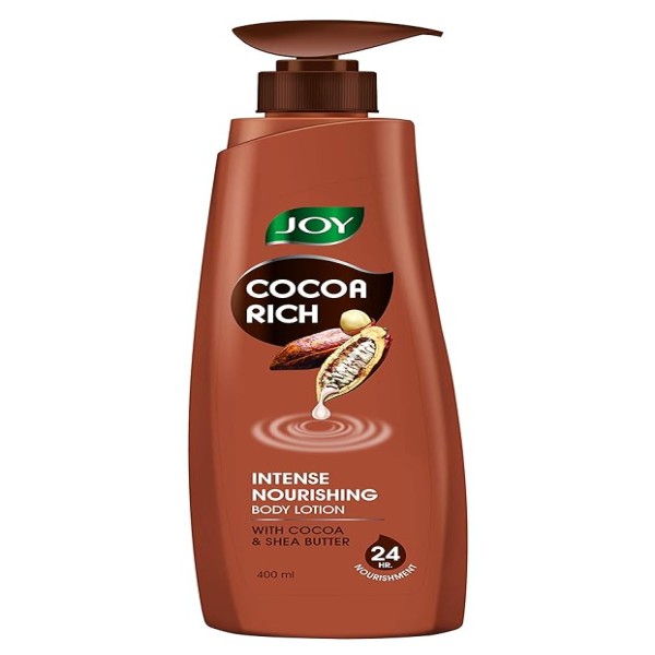 Joy Cocoa Rich Intense Nourishing Body Lotion with Shea Butter - Deep Hydration - Moisturizing Formula for Soft and Supple Skin - Enriched with Cocoa Extracts Moisturiser 400ml