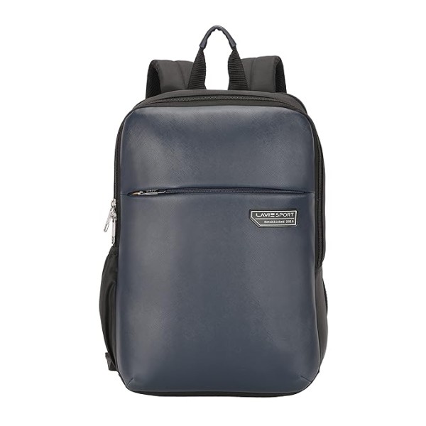 Lavie Sport Chairman Backpack with Laptop Sleeve | Premium Leatherette Business Backpack for Men & Women | Durable Office Bag for Notebook/MacBook (Upto 14 Inch Laptop Compatible)