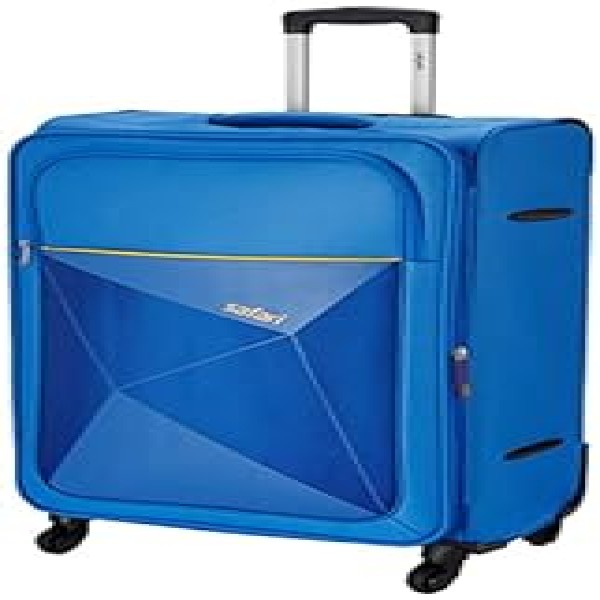 Safari Prisma 75 cms Large Check-in Polyester Soft Sided 4 Spinner Wheels Luggage/Suitcase/Trolley Bag (Blue)