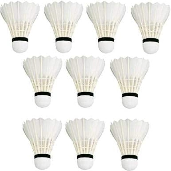 GIRLYZ Attire Badminton Feather Shuttle Cork Bounded Evenly by Nylon Thread (Speed 76, Medium) || Variations Available
