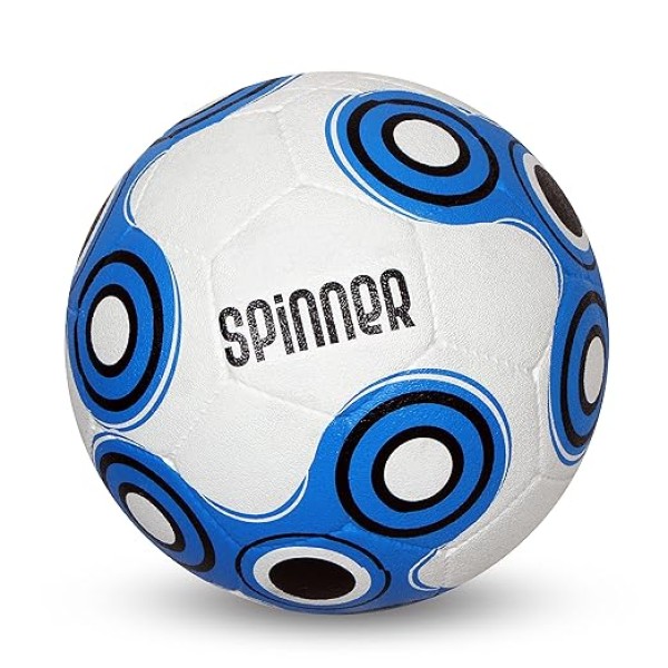Nivia Spinner PVC Football (Size: 5, Color : White/Blue, Ideal for : Training/Match)