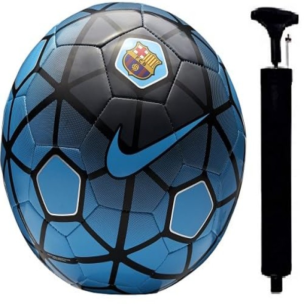 SBJT FCB Football for All Ages Suited for The Grass Fields | PU | Suitable for Grass |Practice Ball | Soccer Ball | for Men/Women | Football Size - 5 (with Pump)