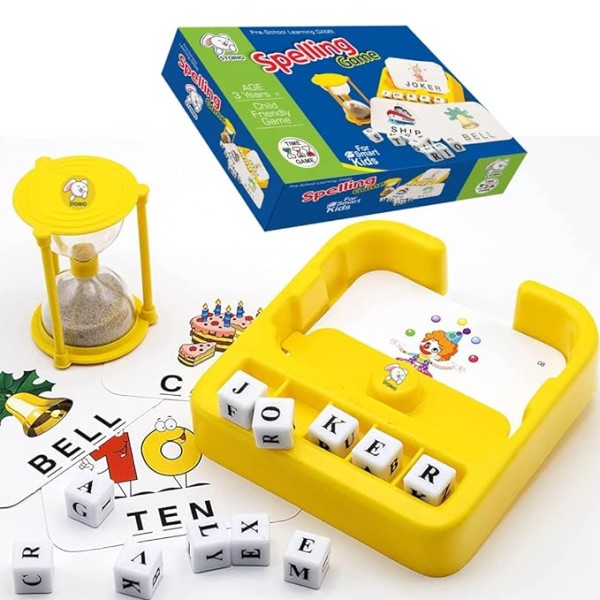 Storio Toys Spelling Brain Games for Kids with Flash Cards, 2 in 1 Matching Letter Games for Boys and Girls Sight Words Recognition Kindergarten Teaching Tools Preschool 3-8 Years Old WordPerfect Junior