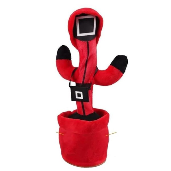 BUMTUM Dancing Singing Squid Game Character Toy, Wriggle & Singing for Babies & Kids, Plush Musical Electronic Toys, Voice Recording Repeats(Red)