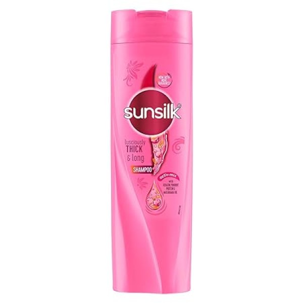 Sunsilk Lusciously Thick & Long, Shampoo, 360ml, for Fuller Hair, with Keratin, Yoghurt Protein & Macademia Oil, Paraben-Free