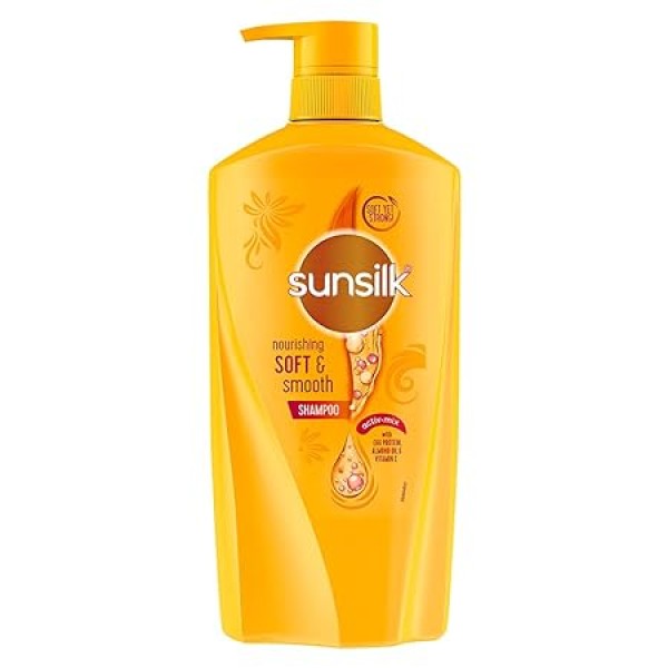 Sunsilk Nourishing Soft & Smooth, Shampoo, 650ml, for Shiny, Soft & Smooth Hair, with Eg Protein, Almond Oil & Vitamin C