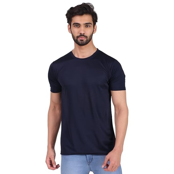 London Hills Solid Men's Round Neck Half Sleeve Sports T-Shirt