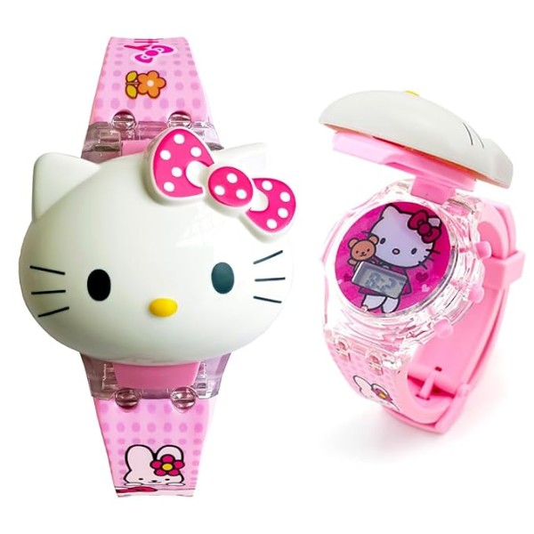 Matrix Kids Edition 3D Spiderman/Frozen/Ben 10/Hello Kitty/Iron Man Avenger Digital Watch for Kids with Music & Disco Lights (Boys & Girls)