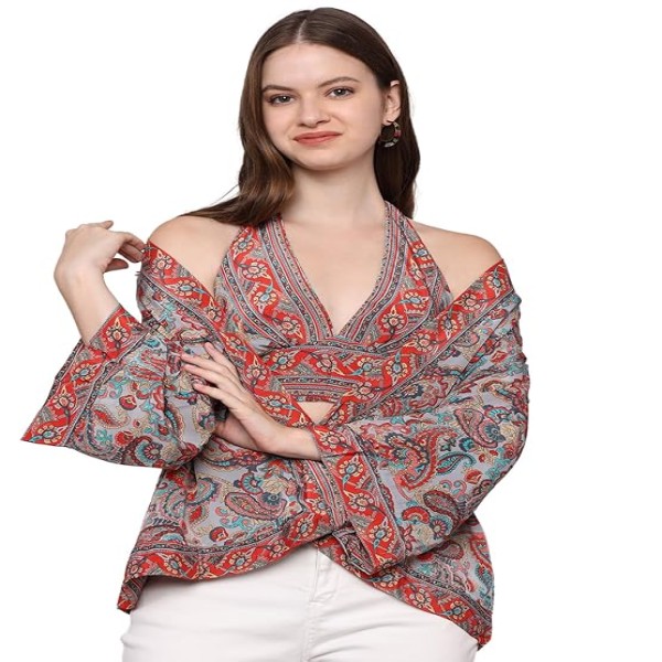 KE KanhaExports Women's Silk Blend Co-Ord Set