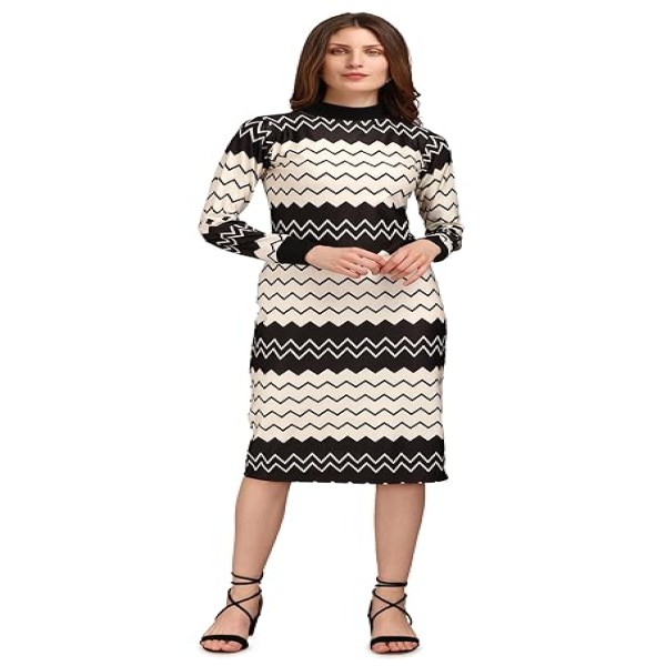 PURVAJA Women’s Bodycon Knee Length Dress (Siri-032-035)
