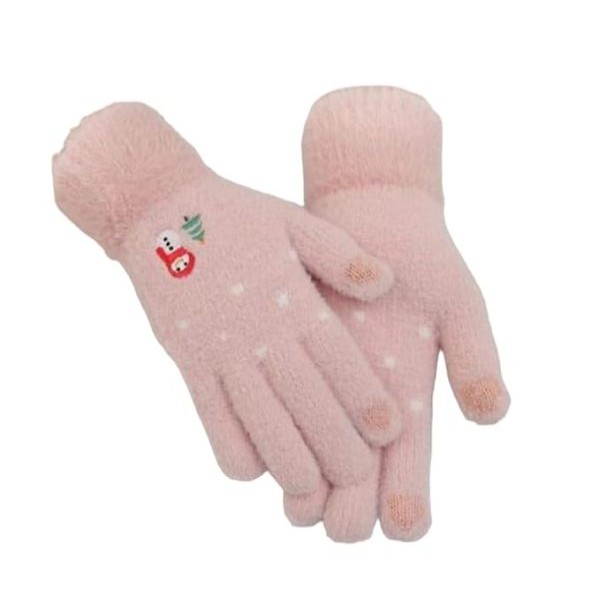 Richmen Winter Gloves for Women Fashion Knitted Hand Gloves | Soft Acrylic Wool Half Finger Warm Mitten Gloves for Boys and Girls Fingerless Rabbit Ears Glove