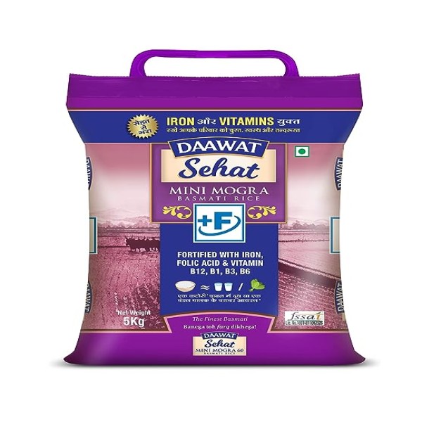 Daawat SehatMini Mogra Rice, 5kg