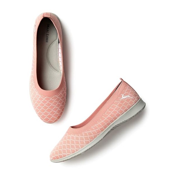 Women's Lightweight Athleisure Knitted Active Wear Slip-On Ballerina Casual Shoes for Daily Walking