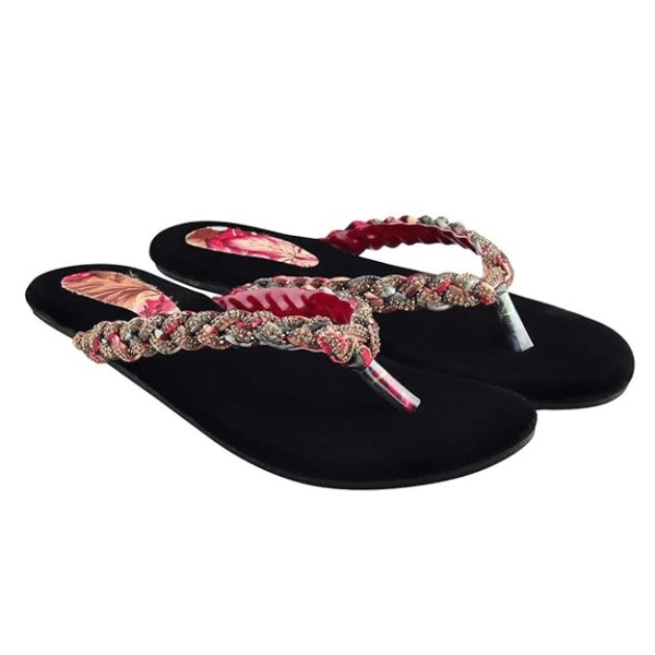 Women's V-Shape Fancy Slipper Flat Sandal