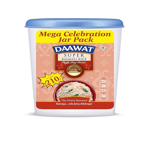 Daawat Super Basmati Rice 2kg Jar