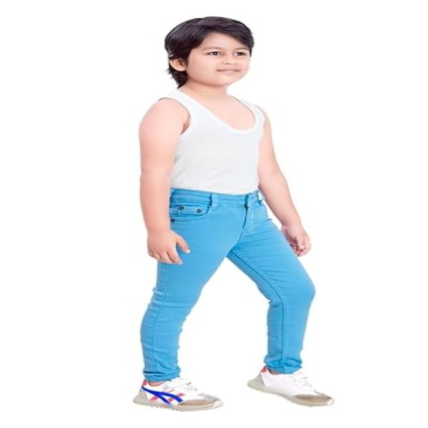 Denim Silky Jeans Kids Casual Wear Slim Fit Stretchable Jeans for Boys