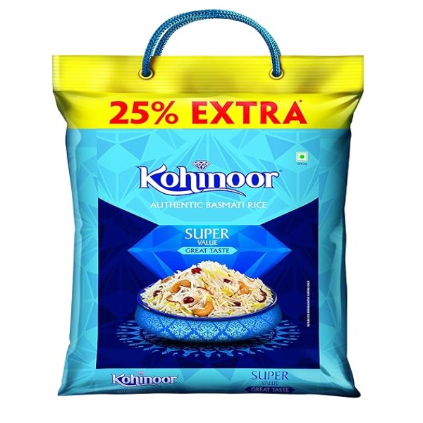 Kohinoor Super Value Basmati Rice 6.25 Kg | Authentic Basmati Rice