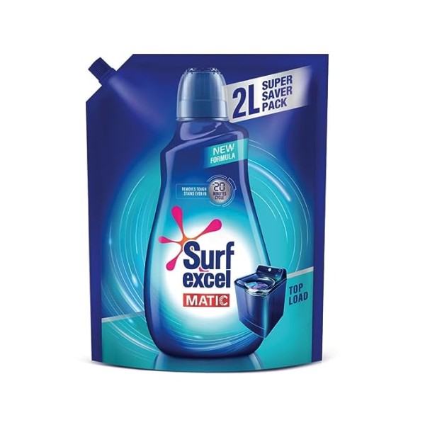 Surf Excel Matic Top Load Liquid Detergent 2 L Refill Pouch