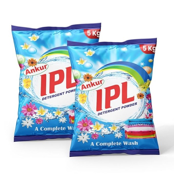 Ankur IPL Detergent Powder 10kg, Washing Powder With Lemon & Bleach