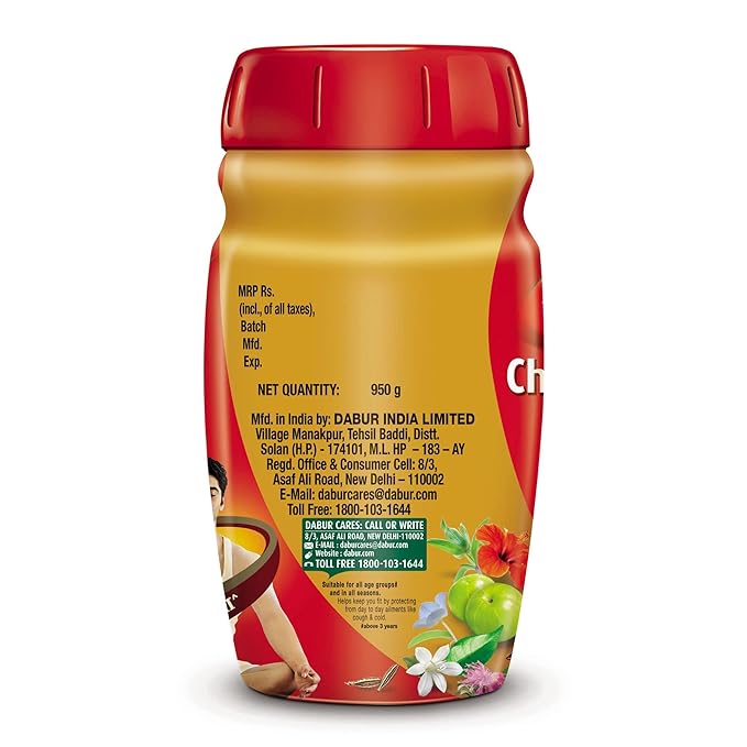 Dabur Chyawanprash - 950g | 3X Immunity Action | With 40+ Ayurvedic Herbs | Helps Build Strength & Stamina | Builds Overall Health