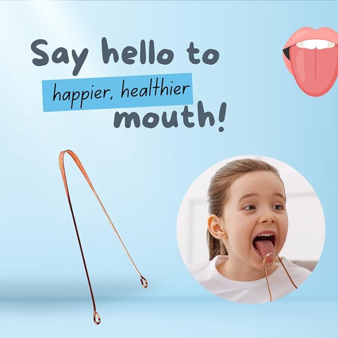 Adore Copper Tongue Cleaner for Kids - Baby Tongue Cleaner Maintains Oral Care, Pack of 1 (Dummas)