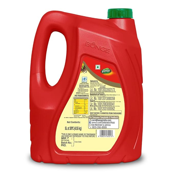 Dalda Kachi Ghani Mustard Oil - 5 Litre (Jar)