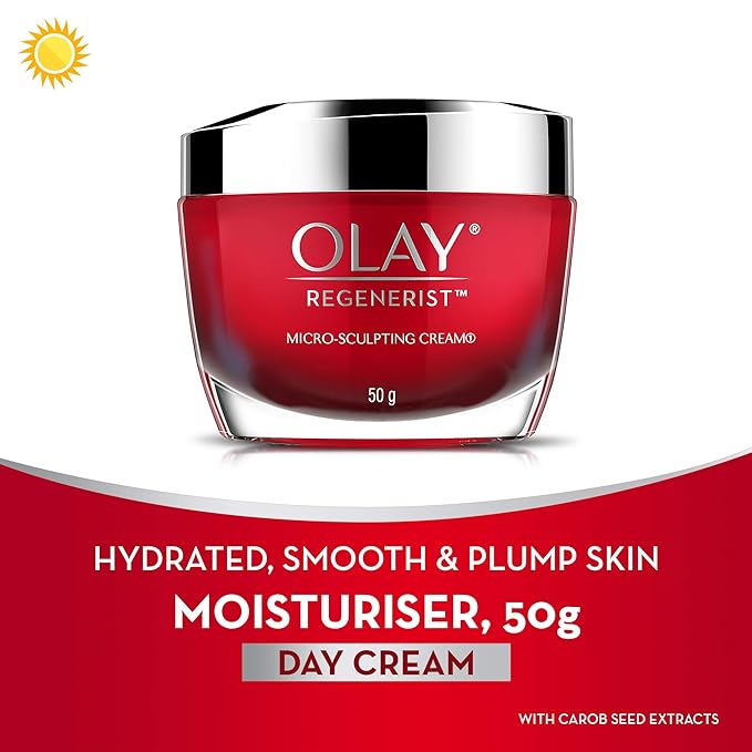 Olay Regenerist Microsculpting Day Cream with Hyaluronic Acid, Niacinamide & Pentapeptides Skin plumping formula that penetrates 10 layers deep into skin surface |50 gm