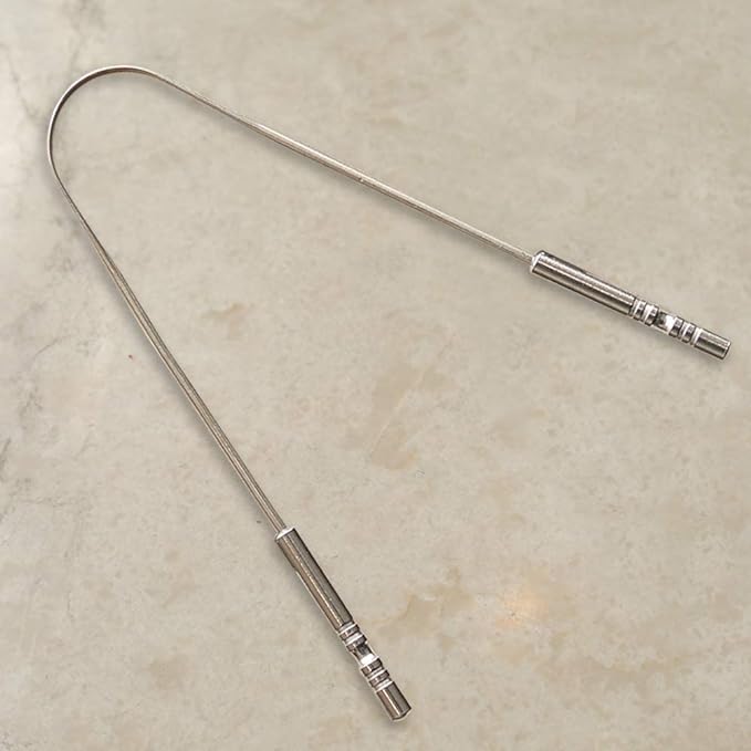 EVEN 2 Piece Tongue Cleaner for Men and Women, Adults Pure Stainless Steel Tongue Cleaner for fresh breath improved Taste Sense & Bacteria Removal. (STEEL 2 PIECE M1)