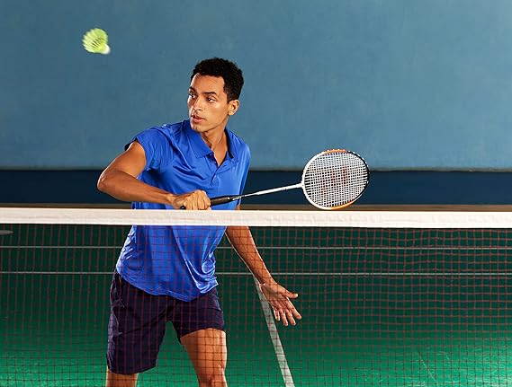 Badminton Kit with 2 Racquets for Recreational Use and Nylon Shuttles, S111