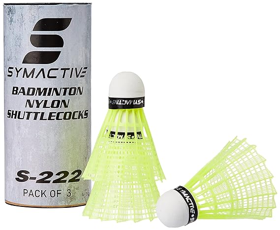 Badminton Kit with 2 Racquets for Recreational Use and Nylon Shuttles, S111