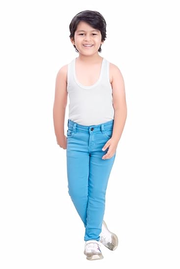 Denim Silky Jeans Kids Casual Wear Slim Fit Stretchable Jeans for Boys