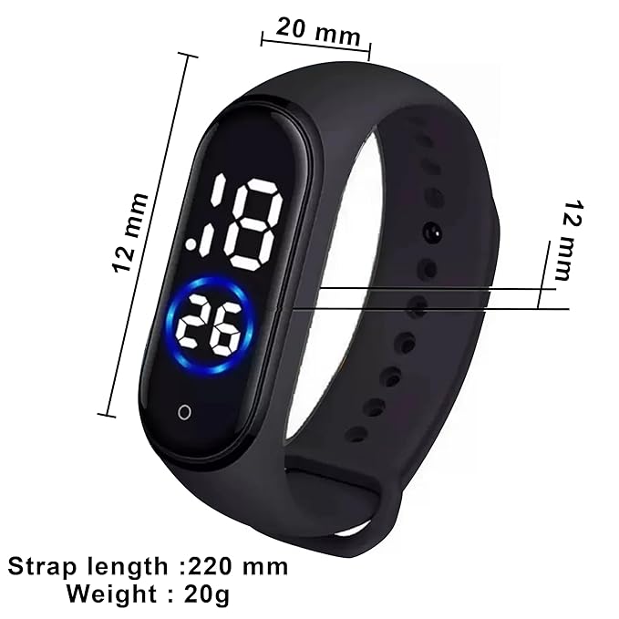 Emmanuel Luminous LED Display Digital Waterproof Sports Electronic Led Watch for Boy & Baby Girls