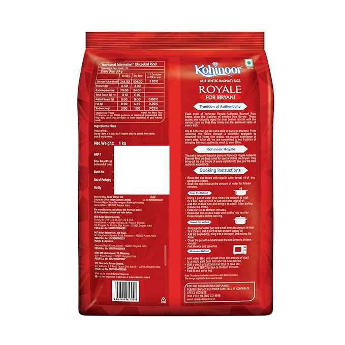 Kohinoor Royale Biryani Basmati Rice, 1 kg