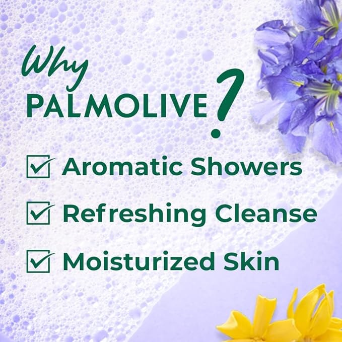 Palmolive Iris Flower & Ylang Ylang Essential Oil Aroma Absolute Relax Body Wash I Moisturizing | Soft & Youthful skin I No paraben & silicone, pH balanced, Body Wash 750ml