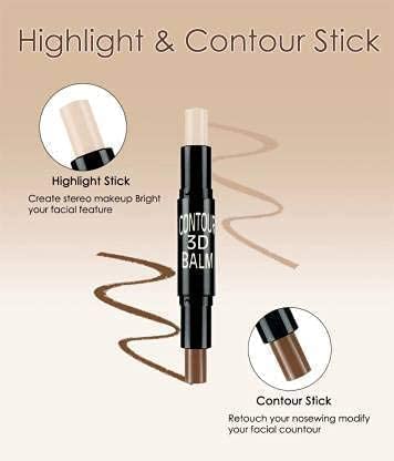 LIPCHEEK - HAPPINESSINSIDE TYA 6155 Makeup Kit with 5 Pink Makeup Brushes, 3in1 Combo, 36H Eyeliner, Kajal, Compact, Lipstick, Fixer, Primer, Contour, Foundation, 3 Makeup Puffs - (Pack of 20)