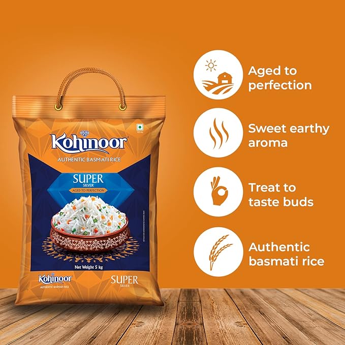 Kohinoor Super Silver Basmati Rice 5 Kg | Premium Basmati Rice