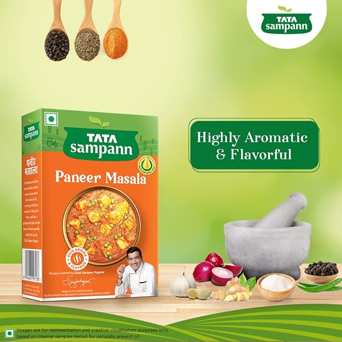 Tata Sampann Paneer Masala with Natural Oils, Crafted by Chef Sanjeev Kapoor, 100g