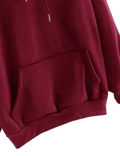 Women Sweatshirt with Hoodies, Fleece Material Full Sleeves Jumper Winter Wear, Hooded Neck Regular Fit Long Sleeve Sweatshirt for Women