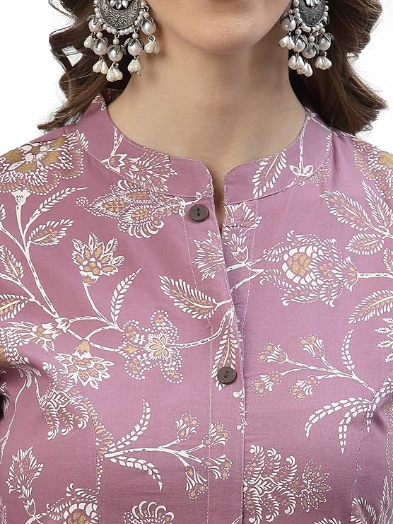 Stylum Women's Floral Print Rayon A-Line Kurta