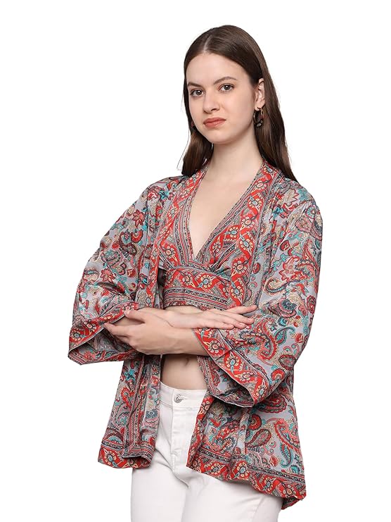 KE KanhaExports Women's Silk Blend Co-Ord Set