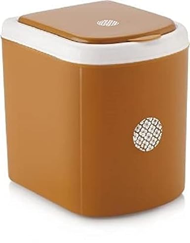 KSP HOME Small Portable Table Dustbin/Desk Dustbin with Attached lid and Swing Opening, Mini Trash bin Can Waster Bin for Office,Desk, kitchen, bedroom pack of 1 (mini-bin, Multicolor)