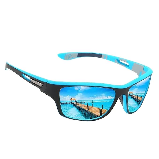 CREEK UV Protected Polarization Sports Sunglasses for Men Driving Cycling Fishing Cricket Sunglasses